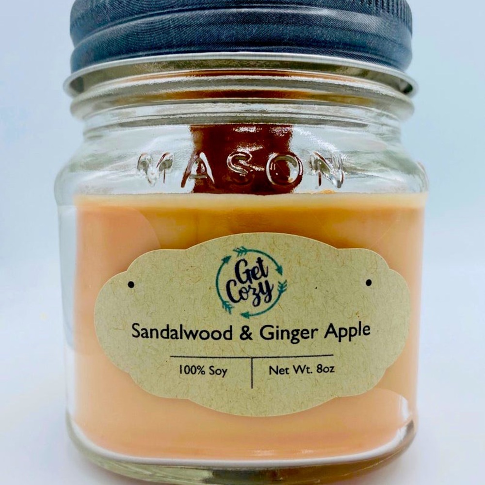 Sandalwood & Ginger Apple 100% Soy Wood Wick Candle
